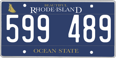 RI license plate 599489