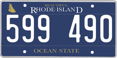 RI license plate 599490