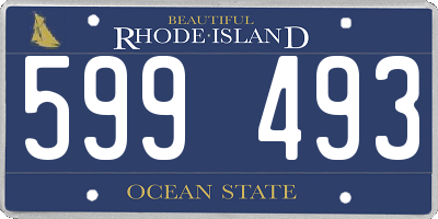 RI license plate 599493