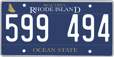 RI license plate 599494