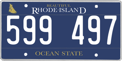 RI license plate 599497