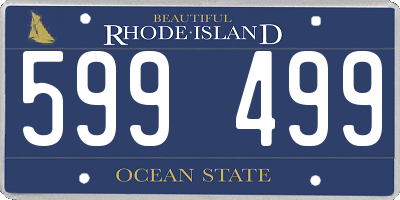 RI license plate 599499