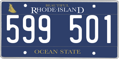 RI license plate 599501