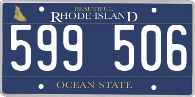 RI license plate 599506