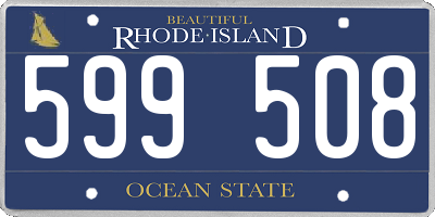 RI license plate 599508
