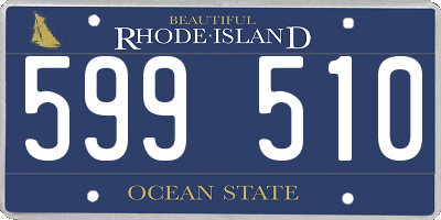 RI license plate 599510