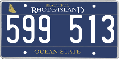 RI license plate 599513