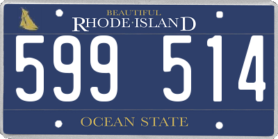 RI license plate 599514