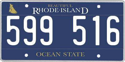 RI license plate 599516