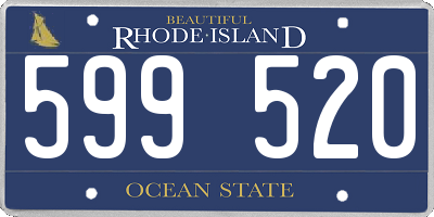 RI license plate 599520