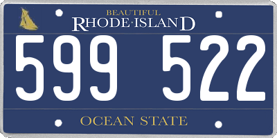RI license plate 599522