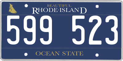 RI license plate 599523