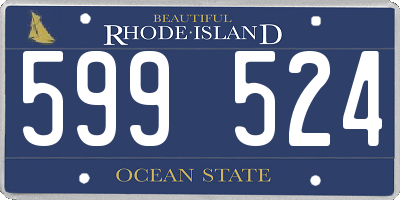 RI license plate 599524