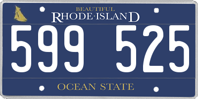 RI license plate 599525