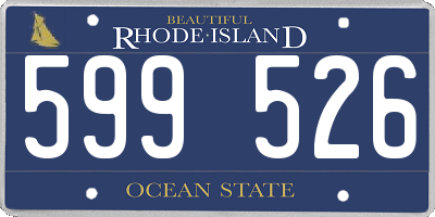 RI license plate 599526