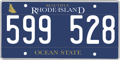 RI license plate 599528