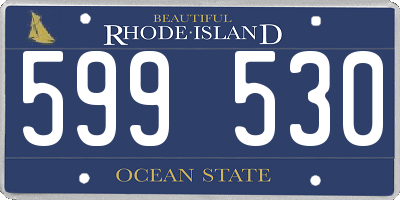 RI license plate 599530