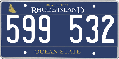 RI license plate 599532