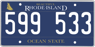 RI license plate 599533