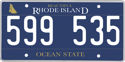 RI license plate 599535