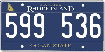 RI license plate 599536