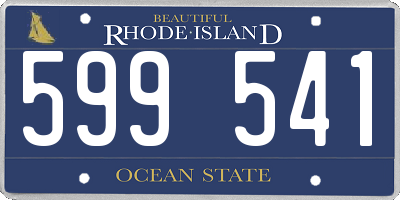 RI license plate 599541