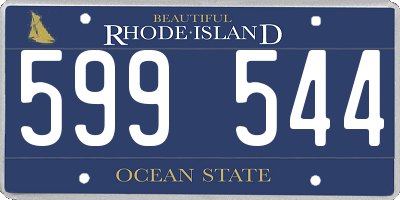 RI license plate 599544