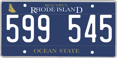 RI license plate 599545