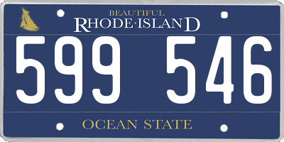 RI license plate 599546
