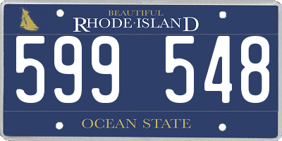 RI license plate 599548