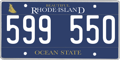 RI license plate 599550