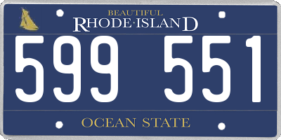 RI license plate 599551