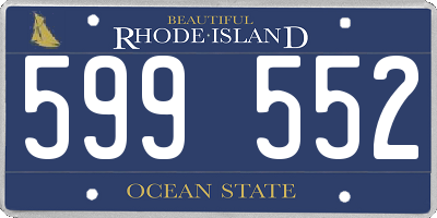 RI license plate 599552