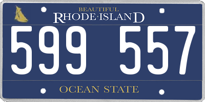 RI license plate 599557