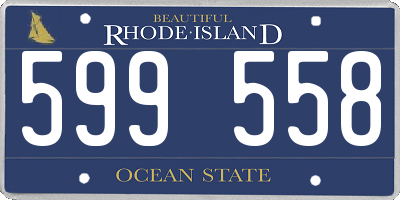 RI license plate 599558