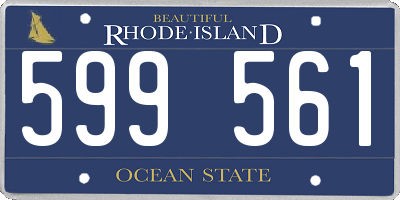 RI license plate 599561