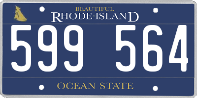 RI license plate 599564