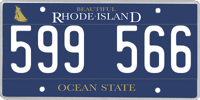 RI license plate 599566