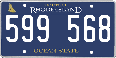 RI license plate 599568