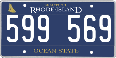 RI license plate 599569