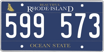 RI license plate 599573
