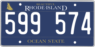 RI license plate 599574