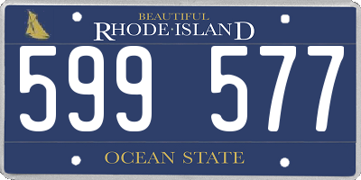 RI license plate 599577