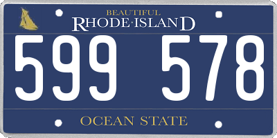 RI license plate 599578