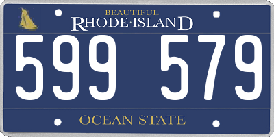 RI license plate 599579