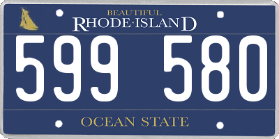RI license plate 599580