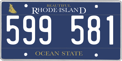 RI license plate 599581