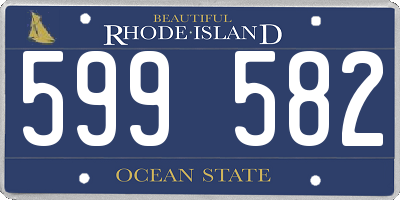 RI license plate 599582