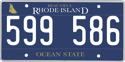 RI license plate 599586