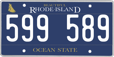 RI license plate 599589